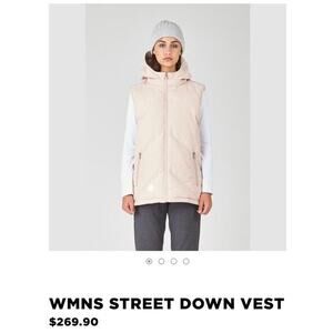Huffer | NWT | 14 / XL | Street Down Dusky Pink Snow Ski Hooded Puffer Vest $270